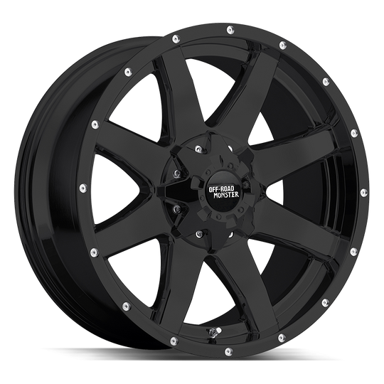 M08212000N44B - Off Road Monster M08 M08 22X12 BLANK -44mm Flat Black - Off Road Monster Wheels Canada