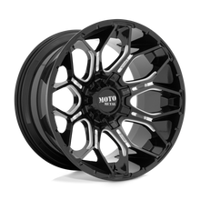 Charger l'image dans la galerie, MO80821080318N - Moto Metal MO808 Sniper 20X10 8X165.1 -18 mm Gloss Black Milled - Moto Metal Wheels Canada