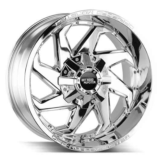 M090000N12 - Off Road Monster M09 M09 20X10 BLANK -12mm Chrome - Off Road Monster Wheels Canada