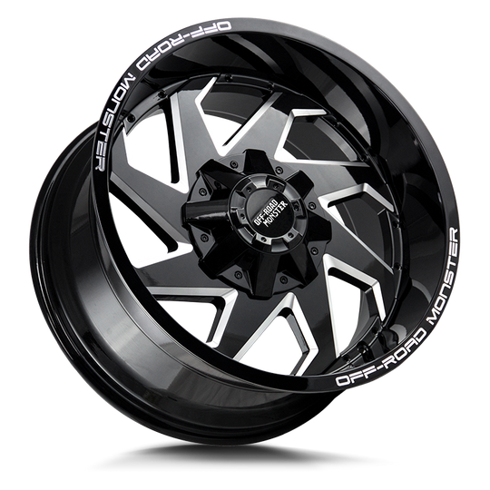 M090000N12GB - Off Road Monster M09 M09 20X10 BLANK -12mm All Gloss Black - Off Road Monster Wheels Canada