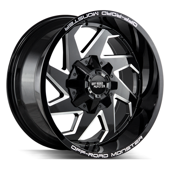 M090000N12GB - Off Road Monster M09 M09 20X10 BLANK -12mm All Gloss Black - Off Road Monster Wheels Canada