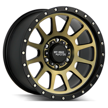 Load image into Gallery viewer, M10752700BBZ - Off Road Monster M10 M10 17X9 5X127 0mm Flat Black Machined Bronze - Off Road Monster Wheels Canada