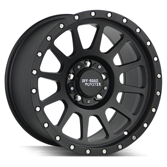 M10763900B - Off Road Monster M10 M10 17X9 6X139.7 0mm Flat Black - Off Road Monster Wheels Canada