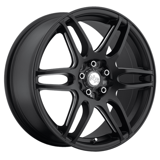 M106188002+40 - Niche M106 NR6 18X8 5X114.3 / 5X108 40mm Matte Black Milled - Niche Wheels Canada