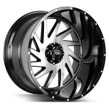 Charger l'image dans la galerie, M12414639N76GBM - Off Road Monster M12 M12 24X14 6X139.7 -76mm Gloss Black Machined - Off Road Monster Wheels Canada