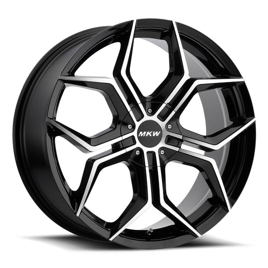M121-2085003335B - MKW M121 20X8.5 5X112/5X114.3 35mm Gloss Black Machined Wheel - MKW Wheels Canada