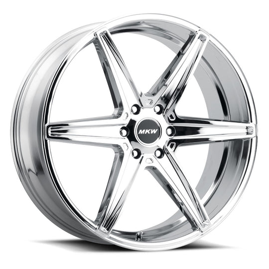 M125-2495655018C - MKW M125 24X9.5 6X139.7 18mm Chrome Wheel - MKW Wheels Canada