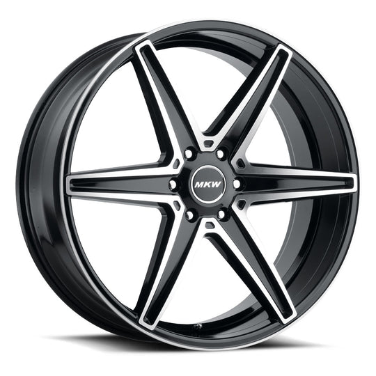 M125-2290655018B - MKW M125 22X9 6X139.7 18mm Gloss Black Machined Wheel - MKW Wheels Canada