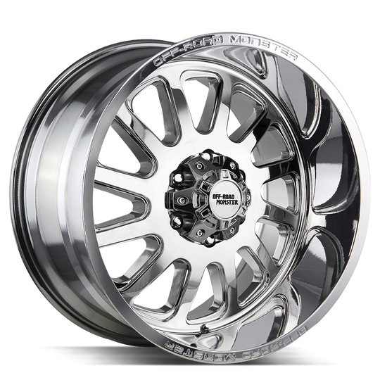 M17212635N44 - Off Road Monster M17 M17 22X12 6X135 -44mm Chrome - Off Road Monster Wheels Canada