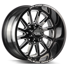 Load image into Gallery viewer, M170635N19GBML - Off Road Monster M17 M17 20X10 6X135 -19mm Gloss Black Milled - Off Road Monster Wheels Canada