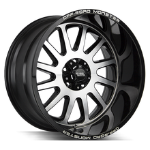 Load image into Gallery viewer, M17763900GBM - Off Road Monster M17 M17 17X9 6x139.7 0mm Gloss Black Machined - Off Road Monster Wheels Canada