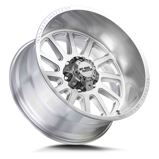 M17752700BFS - Off Road Monster M17 M17 17X9 5x127 0mm Brushed Face Silver - Off Road Monster Wheels Canada