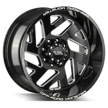 Load image into Gallery viewer, M190539N19GBML - Off Road Monster M19 M19 20X10 5X139.7 -19mm Gloss Black Milled - Off Road Monster Wheels Canada