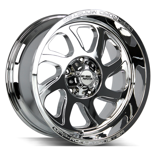M22212635N44 - Off Road Monster M22 M22 22X12 6X135 -44mm Chrome - Off Road Monster Wheels Canada