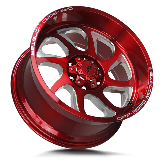 M220639N19R - Off Road Monster M22 M22 20X10 6X139.7 -19mm Candy Red - Off Road Monster Wheels Canada