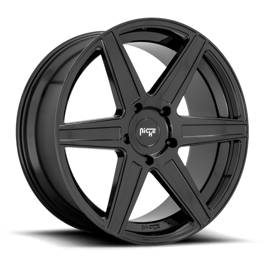 M237240084+30 - Niche M237 Carina 24X10 6X139.7  30mm Gloss Black - Niche Wheels Canada