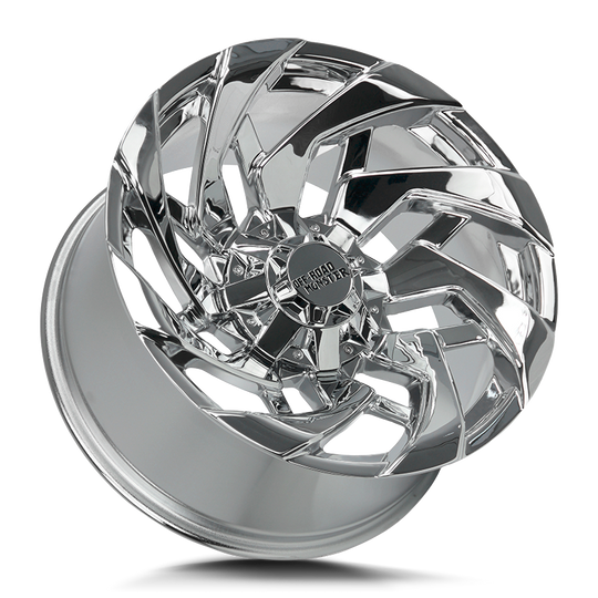 M240527N19 - Off Road Monster M24 20X10 5X139.7 / 5X127 -19mm Chrome - Off Road Monster Wheels Canada