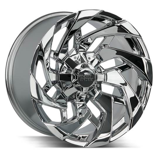M240607N19 - Off Road Monster M24 20X10 6X139.7 / 6X135 -19mm Chrome - Off Road Monster Wheels Canada