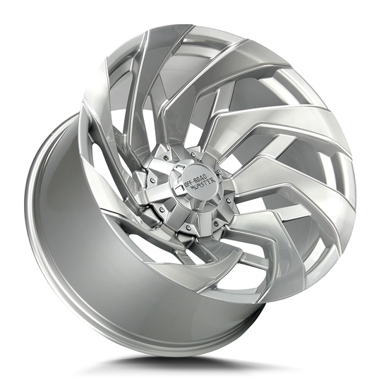 M240607N19BFS - Off Road Monster M24 20X10 6X139.7 / 6X135 -19mm Silver - Off Road Monster Wheels Canada