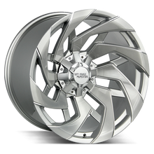 Load image into Gallery viewer, M24212527N44BFS - Off Road Monster M24 22X12 5X127 / 5X139.7 -44mm Silver - Off Road Monster Wheels Canada
