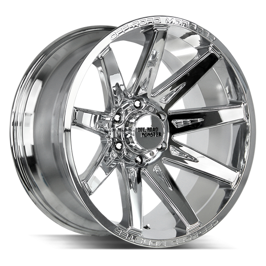M250635N19C - Off Road Monster M25 M25 20X10 6X135 -19mm Chrome - Off Road Monster Wheels Canada