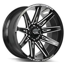 Load image into Gallery viewer, M25212527N44GBML - Off Road Monster M25 M25 22X12 5X127 -44mm Gloss Black Milled - Off Road Monster Wheels Canada