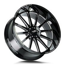 Load image into Gallery viewer, M26612000N44GBML - Off Road Monster M26 M26 26X12 BLANK -44mm Gloss Black Milled - Off Road Monster Wheels Canada
