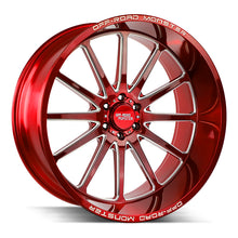 Load image into Gallery viewer, M26612639N44RML - Off Road Monster M26 M26 26X12 6X139.7 -44mm Candy Red Milled - Off Road Monster Wheels Canada