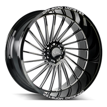 Charger l'image dans la galerie, M27612527N44GBML - Off Road Monster M27 M27 26X12 5X127 -44mm Gloss Black Milled - Off Road Monster Wheels Canada