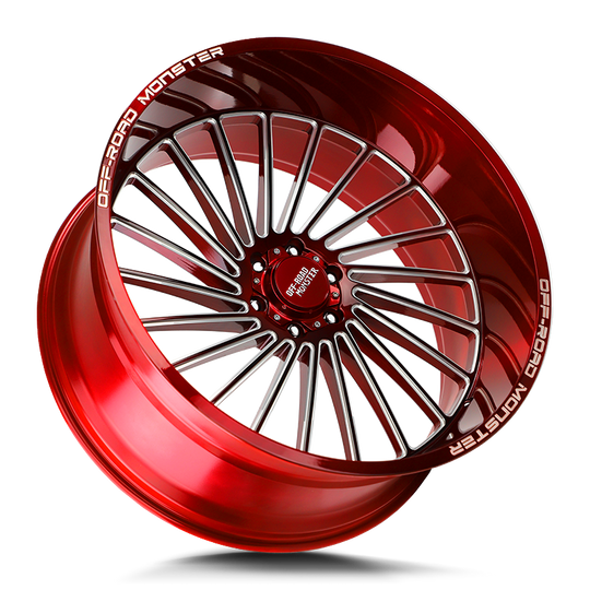 M27612000N44RML - Off Road Monster M27 M27 26X12 BLANK -44mm Candy Red Milled - Off Road Monster Wheels Canada