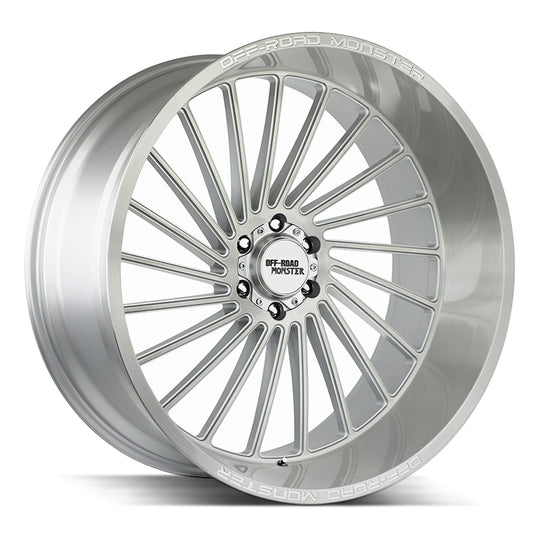 M27612639N44BFS - Off Road Monster M27 M27 26X12 6X139.7 -44mm Brushed Face Silver - Off Road Monster Wheels Canada