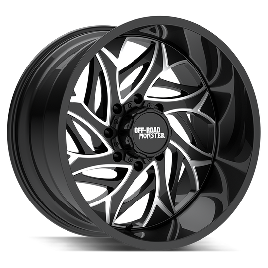 M28212607N44GBML - Off Road Monster M28 22X12 6X139.7 / 6X135 -44mm Gloss Black - Off Road Monster Wheels Canada