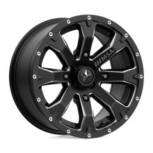 Charger l'image dans la galerie, M42-04737 - MSA M42 Bounty 14X7 4X137  10mm Satin Black Milled - MSA Wheels Canada