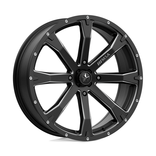M42-020737 - MSA M42 Bounty 20X7 4X137  10mm Satin Black Milled - MSA Wheels Canada