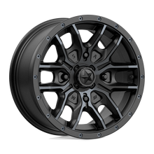 Load image into Gallery viewer, M43-04737 - MSA M43 Fang 14X7 4X137  10mm Satin Black With Titanium Tint - MSA Wheels Canada