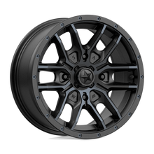 Load image into Gallery viewer, M43-05756 - MSA M43 Fang 15X7 4X156  10mm Satin Black With Titanium Tint - MSA Wheels Canada