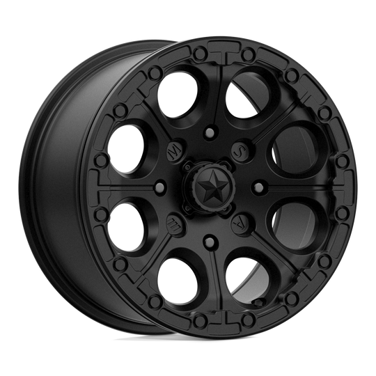 M44-04756 - MSA M44 Cannon Beadlock 14X7 4X156  10mm Satin Black - MSA Wheels Canada
