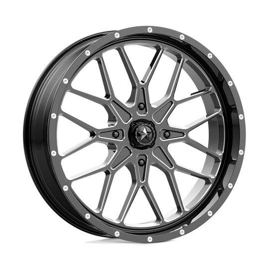 M45-018737M - MSA M45 Portal 18X7 4X137  0mm Gloss Black Milled - MSA Wheels Canada