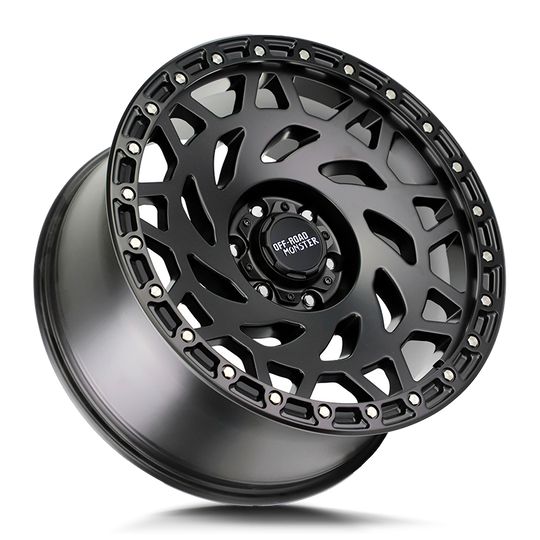 M50763500GBBR - Off Road Monster M50 M50 17X9 6X135 0mm Gloss Black Black Ring - Off Road Monster Wheels Canada