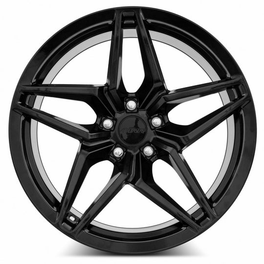 M75519A152055BK - MRR M755 19X11 5X120.65 55MM Gloss Black For Corvette - MRR Wheels Canada
