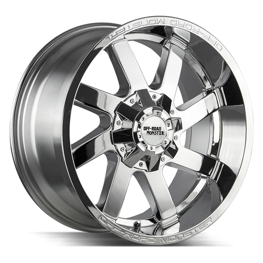 M80212639N44 - Off Road Monster M80 M80 22X12 6X139.7 -44mm Chrome - Off Road Monster Wheels Canada