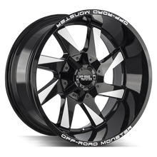 Load image into Gallery viewer, M80012000N44GBML - Off Road Monster M80 M80 20X12 BLANK -44mm Gloss Black Milled - Off Road Monster Wheels Canada