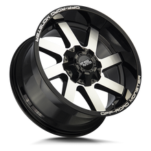 Charger l'image dans la galerie, M800527N19GBM - Off Road Monster M80 20X10 5X127 / 5X139.7 -19mm Gloss Black, Machined - Off Road Monster Wheels Canada