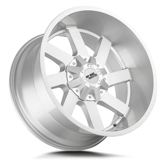 M80212000N44BFS - Off Road Monster M80 M80 22X12 BLANK -44mm Brushed Face Silver - Off Road Monster Wheels Canada