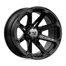 Charger l'image dans la galerie, M12-14756 - MSA M12 Diesel 14X7 4X156 -47 mm Gloss Black - MSA Wheels Canada