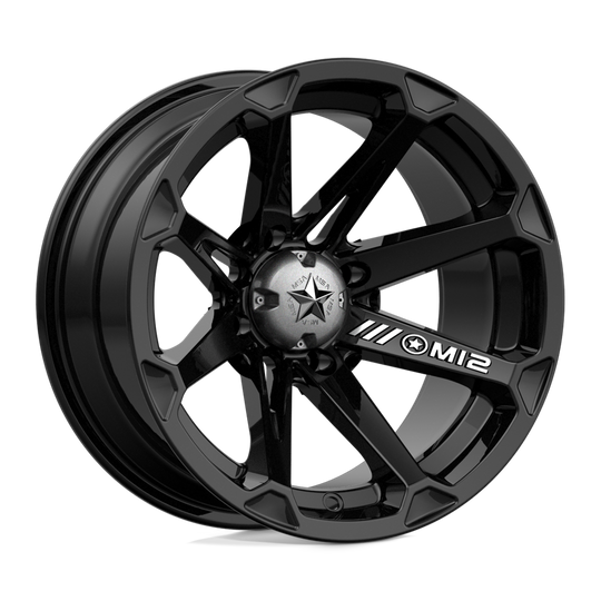 M12-14756 - MSA M12 Diesel 14X7 4X156 -47 mm Gloss Black - MSA Wheels Canada