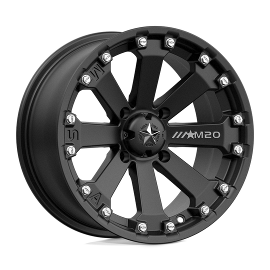 M20-04710 - MSA M20 Kore 14X7 4X110  0mm Satin Black - MSA Wheels Canada