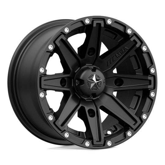 M33-02756 - MSA M33 Clutch 12X7 4X156  10mm Satin Black - MSA Wheels Canada