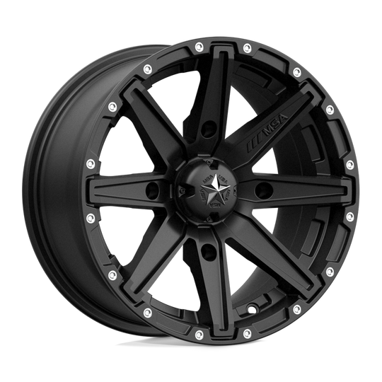 M33-05010 - MSA M33 Clutch 15X10 4X110  0mm Satin Black - MSA Wheels Canada