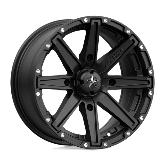 M33-05710 - MSA M33 Clutch 15X7 4X110  10mm Satin Black - MSA Wheels Canada